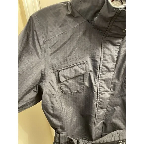 Outdoor Research Jacket Womens Small Black GrayEnvy Long Rain Coat Hooded